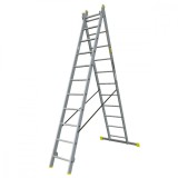 Scara aluminiu, Metalkas, 2 tronsoane, 11 trepte, max 150 kg, 2.9-4.5 m