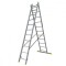 Scara aluminiu, Metalkas, 2 tronsoane, 11 trepte, max 150 kg, 2.9-4.5 m