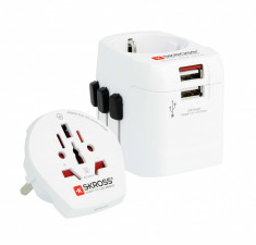 Adaptor priza universal Skross Pro Light USB World 1.302550 foto