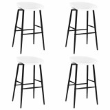 vidaXL Scaune de bar, 4 buc., alb 248168