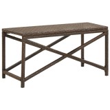 Cumpara ieftin Bancă de grădină, maro, 80 cm, poliratan