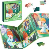 Set de puzzle magnetic Comic cu printesa verde 18x18cm 8526-12 CWT