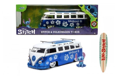 JADA AUTOBUZ METALIC SI FIGURINA STITCH SCARA 1:24 foto