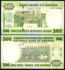 = RWANDA - 500 FRANCS - 2008 - UNC = foto