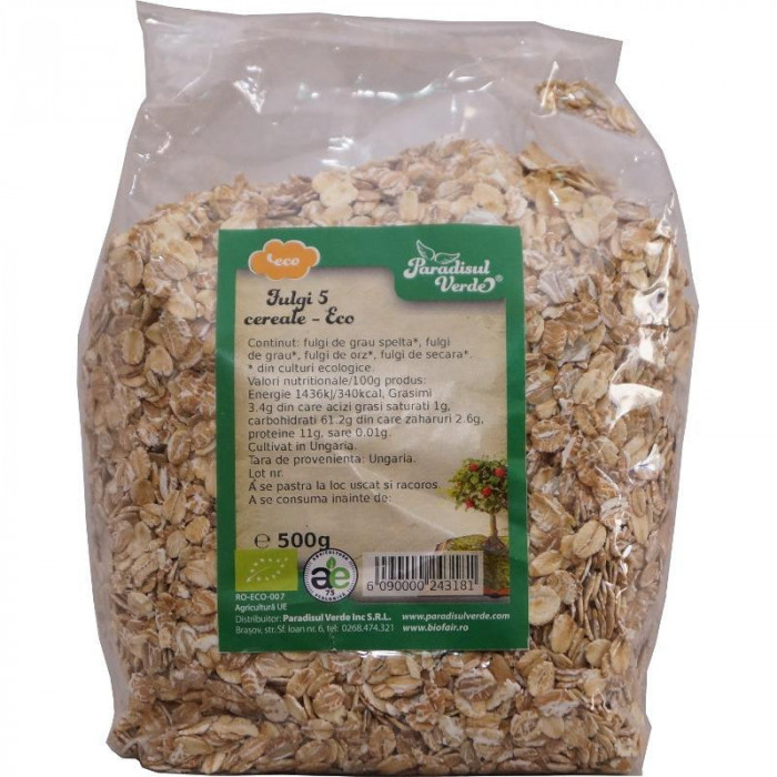 Fulgi 5 Cereale Bio Paradisul Verde 500gr