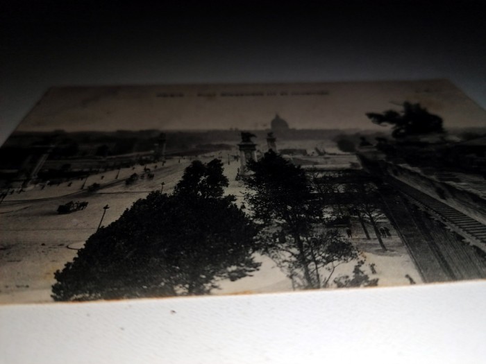 CARTE POSTALA -PARIS-PONT ALEXANDRE III ET INVALIDES ,STAMPILA GALATI, ANII 1913