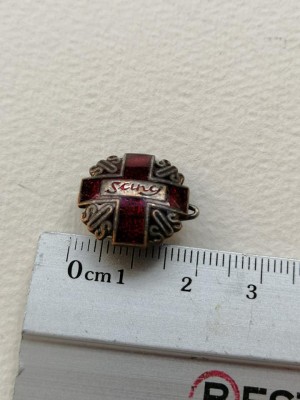 Insigna vintage Crucea Rosie Franta foto