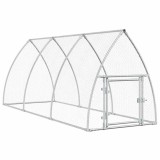 Cumpara ieftin Cotet pentru pasari, gri, 300x105x120 cm, otel galvanizat