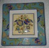 Mini-platou portelan &quot;Nina Campbell ROSENTHAL Classic&quot;13,50 x 13,50 cm cu defect, Decorative