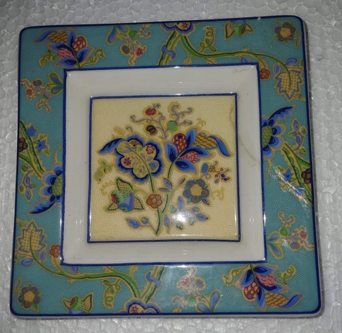 Mini-platou portelan &quot;Nina Campbell ROSENTHAL Classic&quot;13,50 x 13,50 cm cu defect