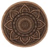 Covor din iuta impletita cu imprimeu mandala, bej, &Oslash;80 cm, M Deco