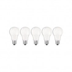 Set 5 becuri LED Osram 9W E27 A60 2700K lumina calda 806 lumeni A++ foto