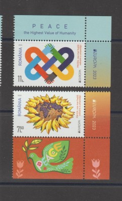 ROMANIA 2023 Europa CEPT - PACEA - Serie cu vinieta LP.2416 MNH foto