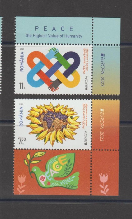 ROMANIA 2023 Europa CEPT - PACEA - Serie cu vinieta LP.2416 MNH