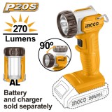 Lanterna LED 20V 270 Lumeni - fara acumulator Ingco CWLI2038