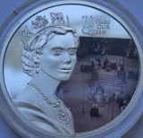 1 Crown 2022 Ascension Island, Platinum Jubilee - Coronation, Brilliant uncirculated, Capsula, Platinum (.9999) plated, 9995 exemplare
