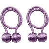 Set pentru prindere perdele si draperii, format din 2 magneti decorativi, tip snur - Mov, Oem