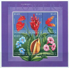 Dominica 2000 - Flori, bloc neuzat foto