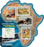 Cumpara ieftin SIERRA LEONE 2016 - Fauna, rezervatie Botswana (2)/ set complet-colita+bloc MNH, Nestampilat