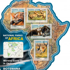 SIERRA LEONE 2016 - Fauna, rezervatie Botswana (2)/ set complet-colita+bloc MNH