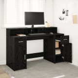 VidaXL Birou Stejar negru 140x55x91 cm Lemn prelucrat