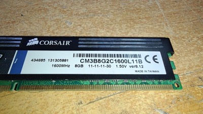 Ram PC Corsair 8GB DDR3 1600MHz CM3B8G2C1600L11B foto