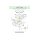 Set placute frana Icer 181362, parte montare : Punte Fata