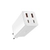 INCARCATOR RETEA Baseus GaN6 Pro, Quick Charge 100W, 2 x USB Type-C Output 5V/3A, 2 x USB (include cablu USB Type-C la USB Type-C de 100W), alb &quot;P1016