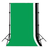 Kit pentru studio foto, suport cu 3 fundaluri alb/negru/verde + geanta transport, fundaluri 3 x 1.6 m, stativ 2 x 2 m, 032-UK-FBA