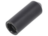 Cap termocontractabil 10mm negru poliolefina