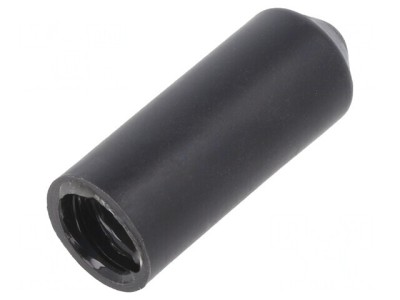 Cap termocontractabil 10mm negru poliolefina foto
