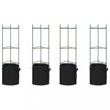 Cumpara ieftin Suport pentru rosii cu saci de plante 4 buc., 116 cm otel si PP
