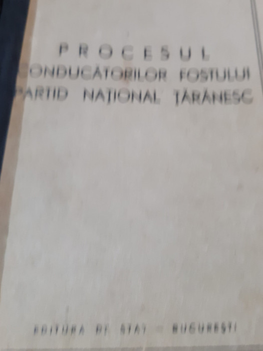 PROCESUL CONDUCATORILOR FOSTULUI PARTID NATIONAL TARANESC