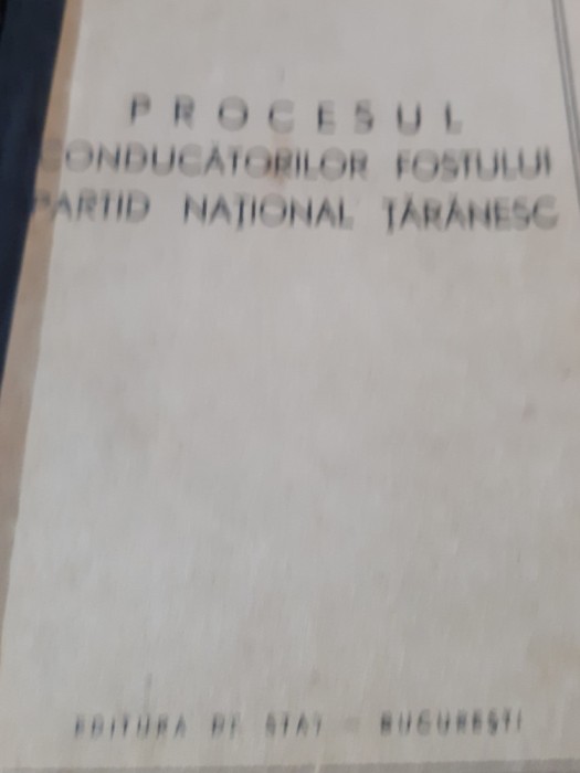 PROCESUL CONDUCATORILOR FOSTULUI PARTID NATIONAL TARANESC 1950