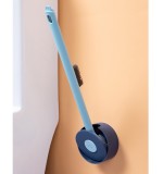 Perie WC cu suport perete din pvc, 2 piese, Wei