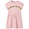 Rochie pentru copii cu snur in talie, roz deschis, 128