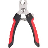 Cumpara ieftin Cleste de unghii pentru animale de companie, cu incuietoare, lungime 12 cm, otel inoxidabil plastic, rosu negru