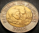 Moneda bimetal 10 PISO - FILIPINE, anul 2005 *cod 3763, Asia