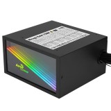 Sursa full modulara Aerocool Mirage Gold 750W neagra iluminare aRGB, 500-800, Sursa Modulara, atx