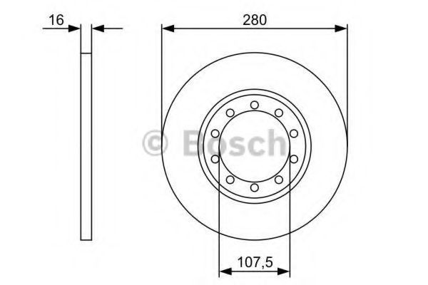 Disc frana FORD TRANSIT platou / sasiu (2006 - 2014) BOSCH 0 986 479 390