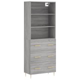 Cumpara ieftin Dulap inalt, gri sonoma, 69,5x34x180 cm, lemn compozit