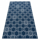 Covor SPRING 20404994 Hexagon sisal, buclat - albastru, 120x170 cm