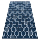 Covor SPRING 20404994 Hexagon sisal, buclat - albastru, 160x230 cm, Dreptunghi