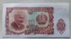 BANCNOTA 10 LEVA 1951-BULGARIA foto