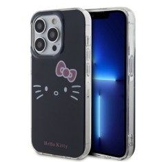 Husa pentru iPhone 15 Pro - Hello Kitty Hardcase IML Kitty Face (HKHCP15LHKHLK) - Black