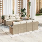 Cumpara ieftin Set de canapele pentru grădină 8 pcs Bej, crem 55 x 55 x 37 cm