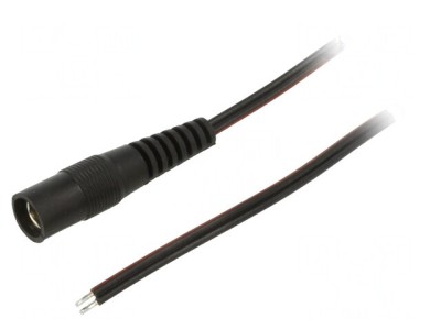 Cablu Alimentare DC 5.5/2.1mm 1.5m Negru foto