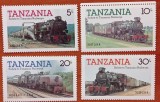 TANZANIA-&#039;&#039;LOCOMOTIVE&#039;&#039;-Serie Veche 4v--MNH NESTAMP. -Calitate EXTRA