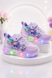 Cumpara ieftin Pantofi sport cu luminite, Model You and Me, Piele ecologica, Fete, Mov (Marime
