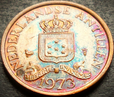 Moneda exotica 1 CENT - ANTILELE OLANDEZE (Caraibe), anul 1973 *cod 5070 A CAMEO foto